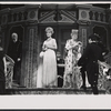 Florence Henderson and Irene Browne (center) and the company in the stage production The Girl Who Came to Supper