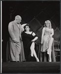 Ernest Truex [left], Diane Cilento [right] and unidentified [center] in the stage production The Good Soup