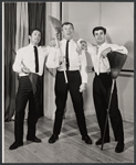 Ken Urmston, James Harwood and unidentified in the stage production Greenwich Village USA