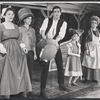 Unidentified actors, Anthony Perkins, Brenda Harris,and Pert Kelton in the stage production Greenwillow