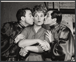 Buzz Miller, Judy Holliday and Gerald Teijelo in the stage production Hot Spot