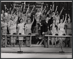 Mary Louise Wilson [third from left in front row], Joseph Campanella [fourth from right in dark jacket in front row] and unidentified others in the stage production Hot Spot