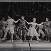 Buzz Miller [center], Judy Holliday, Gerald Teijelo and unidentified others in the stage production Hot Spot