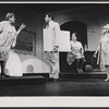 Charlotte Jones, Tony Roberts, Fran Stevens [seated] and Sally DeMay in the stage production How Now Dow Jones