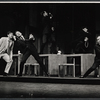 Tony Roberts [at left] and unidentified performers in the stage production How Now Dow Jones
