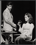 Tony Roberts and Marlyn Mason in the stage production How Now Dow Jones