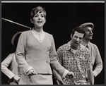 Brenda Vaccaro [left foreground] and unidentified others in the stage production How Now Dow Jones