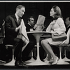 Marlyn Mason [sitting at right] and unidentified performers in the stage production How Now Dow Jones