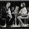 Marlyn Mason [sitting at right] and unidentified others in the stage production How Now Dow Jones