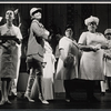 Marlyn Mason [second from left in foreground] and unidentified others in the stage production How Now Dow Jones