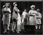 Marlyn Mason [second from left in foreground] and unidentified others in the stage production How Now Dow Jones