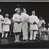 Fran Stevens, Madeline Kahn and Sammy Smith [center] and unidentified others in the pre-Broadway tryout of the stage production How Now Dow Jones