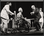Tony Roberts, Hiram Sherman, Brenda Vaccaro and unidentified performer in the stage production How Now Dow Jones