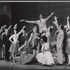 Charles Nelson Reilly [center] and ensemble in the stage production How to Succeed in Business Without Really Trying