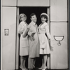 Darryl Hickman, Michele Lee and unidentified in the stage production How to Succeed in Business Without Really Trying