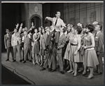 Darryl Hickman [left] Ralph Purdum [top] and ensemble in the stage production How to Succeed in Business
