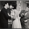 Darryl Hickman, Michele Lee and Rudy Vallee in the stage production How to Succeed in Business Without Really Trying