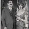 Jeff De Benning and unidentified in the stage production How to Succeed in Buisness