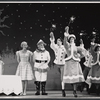 Valerie Lee (far left) and company in the stage production Here's Love