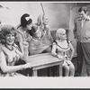 Melina Mercouri, Despo, Orson Bean [right] and ensemble in the stage production Illya Darling