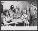 Melina Mercouri, Despo, Orson Bean [right] and ensemble in the stage production Illya Darling