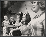 Despo, Joe E. Marks [left] and ensemble in the stage production Illya Darling