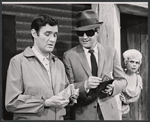 Orson Bean [left], Despo [right] and unidentified [center] in the stage production Illya Darling