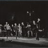Elizabeth Seal [right] and ensemble in the stage production Irma La Douce