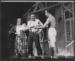 Joe Adams, Ricardo Montalban and unidentified others in the 1957 stage production Jamaica