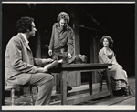 F. Murray Abraham [left], Elizabeth Ashley [right] and unidentified in the stage production Legend