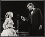 Eve Marie Saint and Fred Gwynne in the stage production The Lincoln Mask