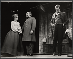 Eve Marie Saint [left], Fred Gwynne [right] and unidentified in the stage production The Lincoln Mask