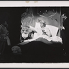 Virginia Martin [kneeling by bed] Sid Caesar [in bed] and unidentified others in the 1962 stage production Little Me