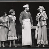 Sid Caesar and Virginia Martin [at right] and unidentified others in the 1962 stage production Little Me