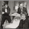 Elliott Gould, Heywood Hale Broun and Ruth White in the 1967 Broadway production of Little Murders