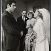 Elliott Gould, Heywood Hale Broun, Ruth White and Barbara Cook in the 1967 Broadway production of Little Murders