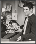 Ruth White and Elliott Gould in the 1967 Broadway production of Little Murders