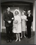 Elliott Gould, Barbara Cook, Ruth White and Heywood Hale Broun in the 1967 Broadway production of Little Murders