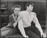 Jo Van Fleet and Anthony Perkins in the stage production Look Homeward, Angel