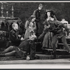 Alfred Drake, Louise Sorel [left], Carmen Mathews, Fritz Weaver [right] and unidentified others in the stage production Lorenzo