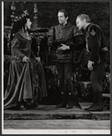 Carmen Mathews, Fritz Weaver and Alfred Drake in the stage production Lorenzo