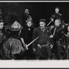 Louise Sorel [left], Alfred Drake, Carmen Mathews [right] and ensemble in the stage production Lorenzo