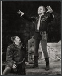 Alfred Drake [right] and unidentified in the stage production Lorenzo