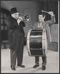 Charles Laughton and Burgess Meredith in rehearsal for the 1956 Broadway revival of G. B. Shaw's Major Barbara