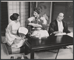 Kana Ishii, Gertrude Berg and Cedric Hardwicke in the stage production A Majority of One