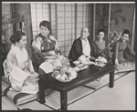 Kana Ishii, Gertrude Berg, Cedric Hardwicke and unidentified others in the stage production A Majority of One