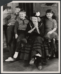 Tallulah Bankhead [center] and unidentified others in the stage production Midgie Purvis