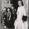 Kip McArdle [with children], Tallulah Bankhead [right] and unidentified others in the stage production Midgie Purvis
