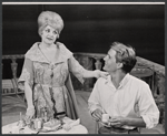 Hermione Baddeley and Paul Roebling in the stage production The Milk Train Doesn't Stop Here Anymore