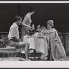 Paul Roebling and Hermione Baddeley in the stage production The Milk Train Doesn't Stop Here Anymore